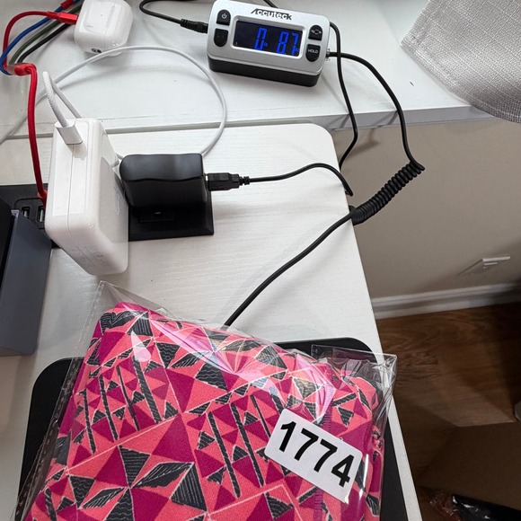 Title Nine Dream Dress Womens Medium Pink Geometric Print Zip Pocket Cap Sleeve - Picture 11 of 11